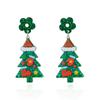 Европейские и американские акриловые серьги в виде рождественской елки - Милые, универсальные аксессуары для праздничной вечеринки