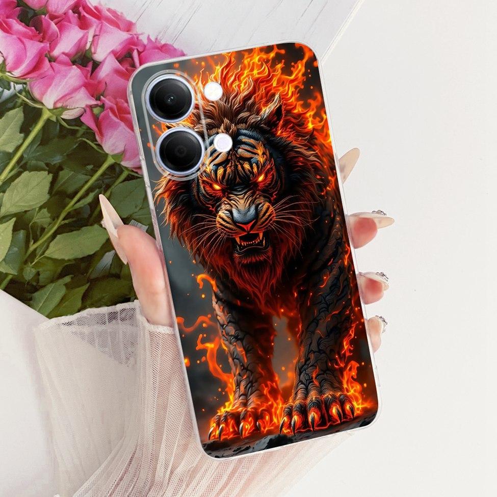 Чехол для телефона Vivo Y05, прозрачный, эстетичный, модный, с бабочкой, милым котиком, крутой, окрашенный, мягкий, для Y05 Vivo, корпус
