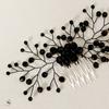 New Bridal Wedding Hair Accessories Handmade Crystal Hair Comb Holiday Party Accessories Halloween Black Comb for Women