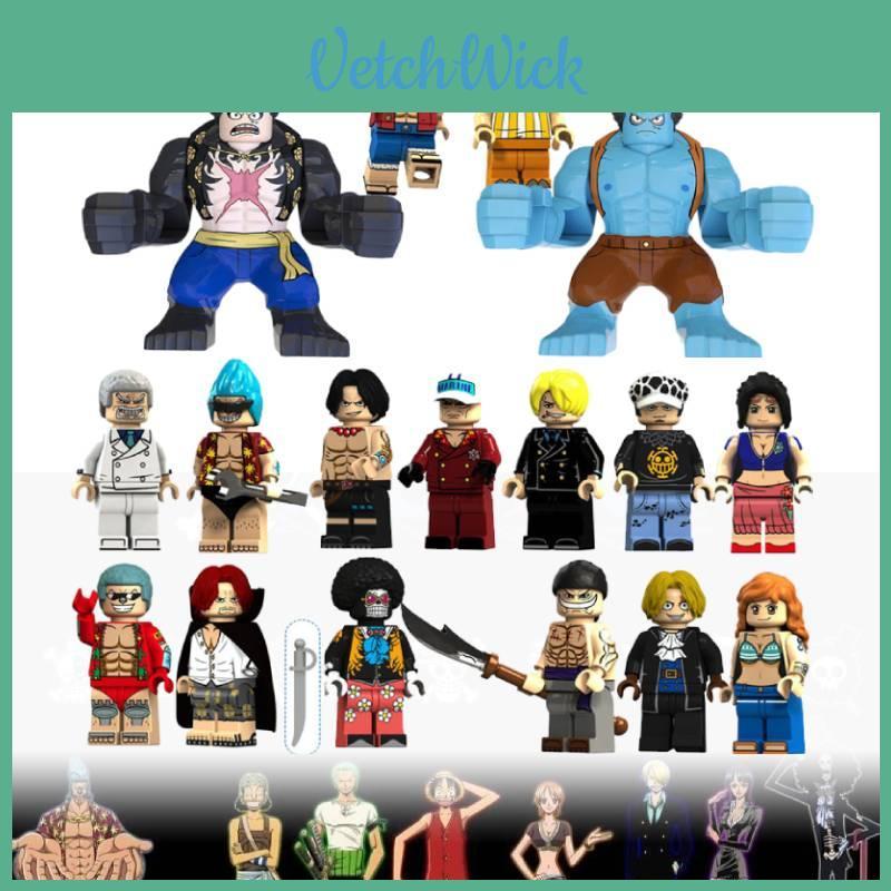 Коллекционный набор игрушек One Piece Король пиратов Шанкс Белоус Эйс Сабо Кошмарный Луффи и Манки Д.. Конструктор Луффи