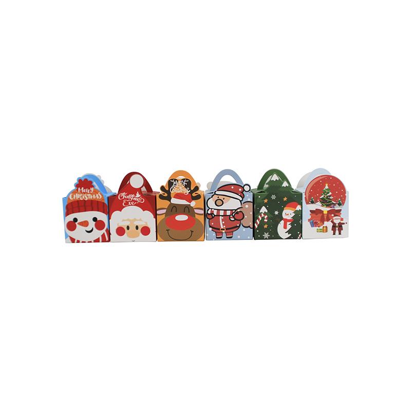 24PCS Christmas Party Supplies Small Packaging Gift Bag Candy Cookie Box With Party Favor Bag