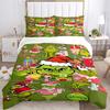 3Pcs Grinch Christmas Celebration Bedding Sets For All Sizes New 3D Printed Bed Cover Comforter Duvet Cover Pillowcase Bedroom Decoration