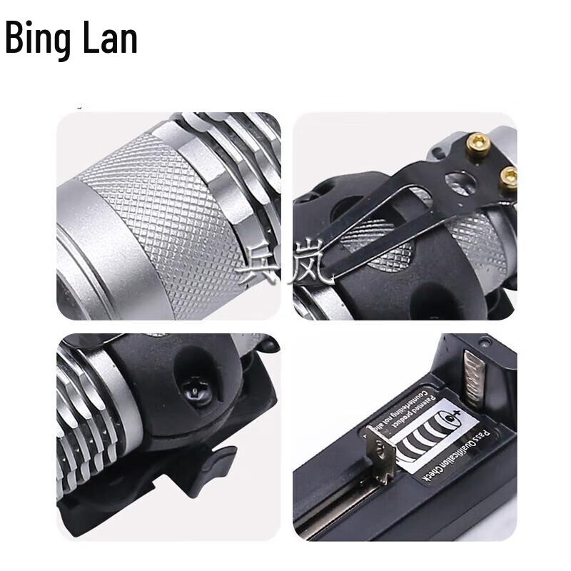 Bing Lan Tactical Helmet Mount LED Flashlight