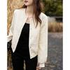 Demana Women's Korean Style Textured Baseball Jacket