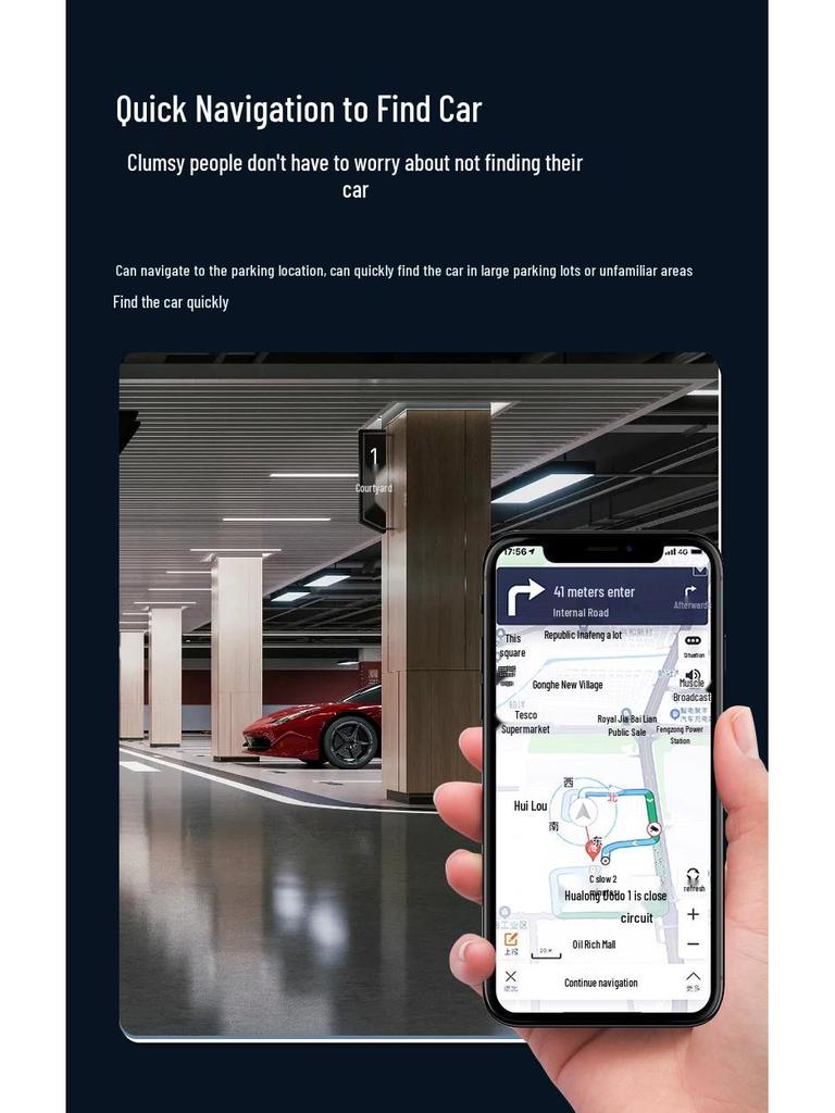 Apple-Compatible Global SIM-Free Car Tracker with Precise Positioning