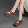 GKTINOO 2025 Spring New Retro Soft Leather Soft Bottom Comfortable Flats Round Toe Cowhide Commuter Women's Shoes