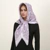 Scarf 110X110Cm Luxury  Designer Hair  Print Handkerchief Hijab Shawl Women Bandanna Foulard Muffler Wrap