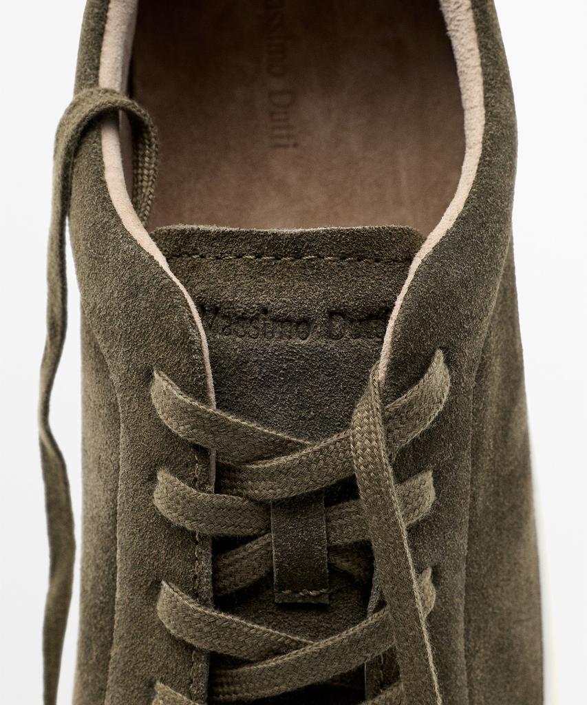 Massimo Dutti Leather Platform Sneakers