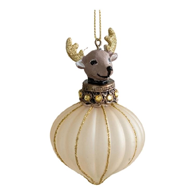Премиальные стеклянные рождественские украшения с креативной формой капель, белок и динамичной детализацией с блестками