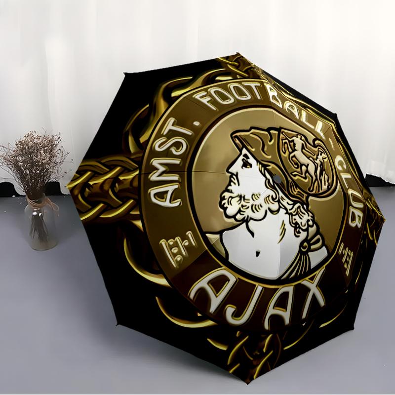 Printed AFC Ajax Printed Folding Umbrella,Outdoor,Leisure,And Travel Umbrella,Durable Umbrella Fabric,Birthday And Holiday Gift