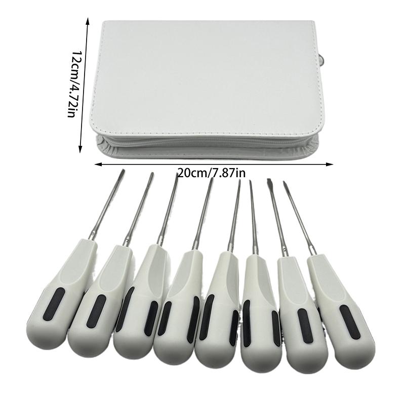 8Pcs Dental Stainless Steel Elevator White Surgery Extracting Apical Root Elevator High Quality Dentistry Surgical Instrument