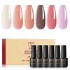 6pcs Semi Permanent Nail Polish Gel Varnishes Nails Art Soak Off UV Led Gel Polish Set