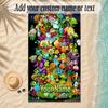 Beach TowelPlants vs. Zombies Custom Name Text Personalized Soft Towel for Beach Pool Indoor Home Decor Gift