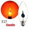 E14 E27 3W Filament Candle Flicker Light Bulb Fire Flame Retro Christmas Decor