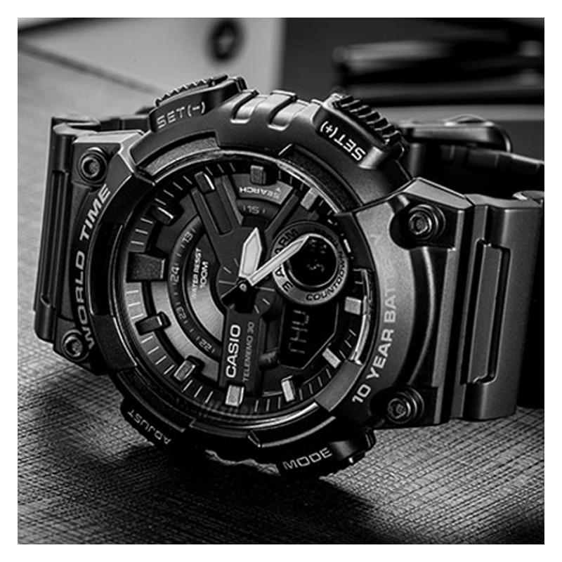 Casio Дарт Вейдер и Макарон с мороженым, Модные уличные парные часы, Кварцевый механизм, Пластиковый ремешок, Японские и корейские часы, AEQ-110W-1BBA-110RG-7A