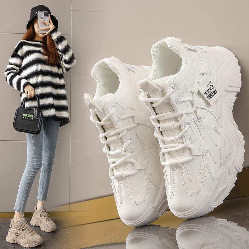 Black sneakers, new spring student shock absorption, light and not tired, dad running