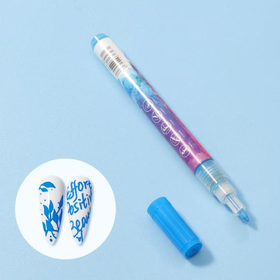 Ручка для рисования ногтей Безопасные ингредиенты Яркие цвета Быстросохнущая ручка Удобная не раздражающая Легкая DIY 3D Абстракция