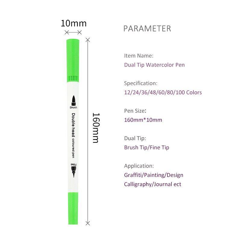 12/24/36/60/120/168 цветов акварельные маркеры с двойным наконечником акварельные маркеры для рисования для раскрашивания