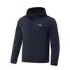 Comfortable Casual Minimalist Hooded Zipper Solid Color Versatile Jacket Men Jackets Ink-Blue AFDV261-15