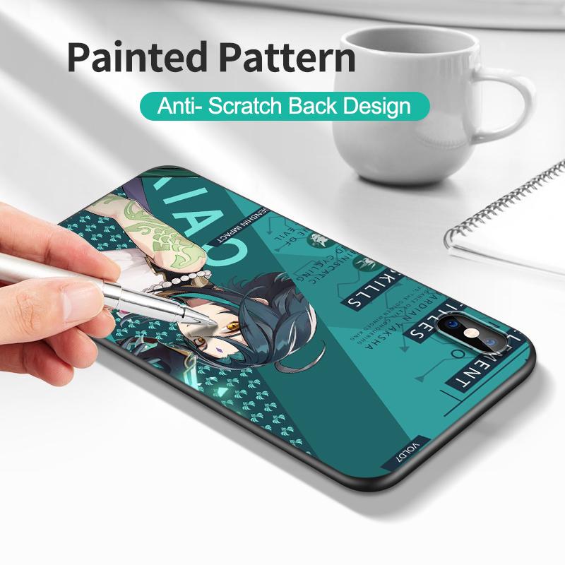 Черный чехол из ТПУ для OPPO A16 A16S A55 A94 F17 F19 Pro Reno 4 5 Lite 6 4G 5G Genshin Impact Girls