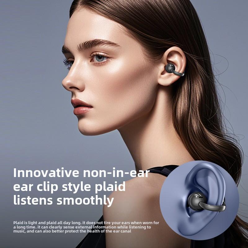Wireless Bluetooth Headphones High-end Sound Quality with Screen Sports Clip Ear Long Wear Painless