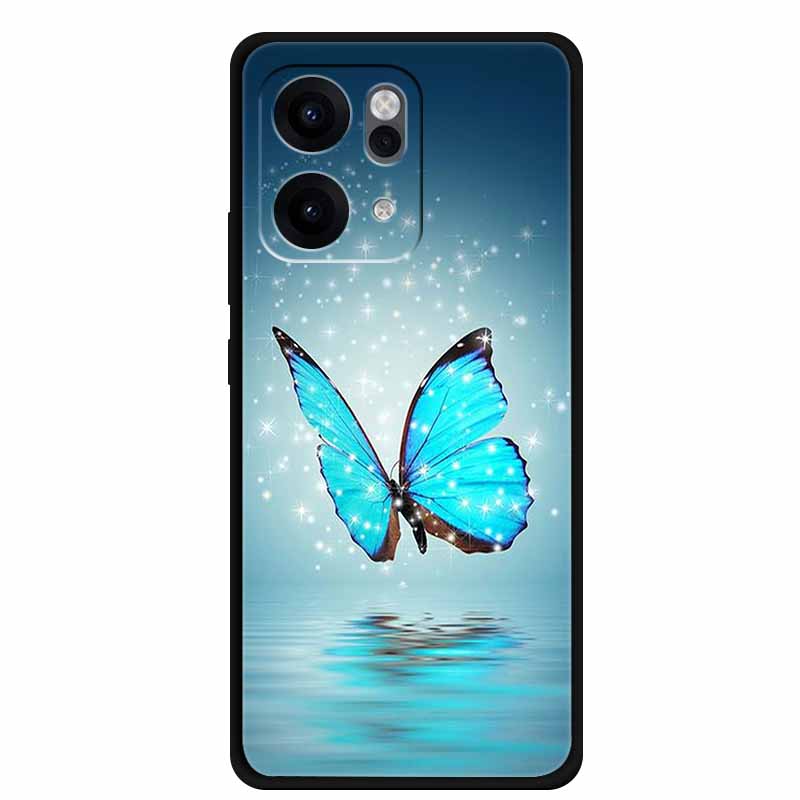 Чехол для Oppo Reno14 Pro 5G Животные Мягкий Силикон ТПУ Чехлы для Телефона Задняя Крышка для Oppo Reno 14 Лев Ударопрочный Крутой Волк Capa