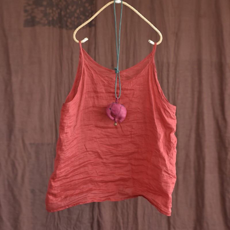 Johnature Женские однотонные майки Ramie, летняя свободная универсальная повседневная одежда