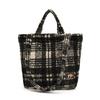 Ielgy Winter Large-Capacity Plush Tote Bag Casual Fashion All-Match Plaid Shoulder Female Bag