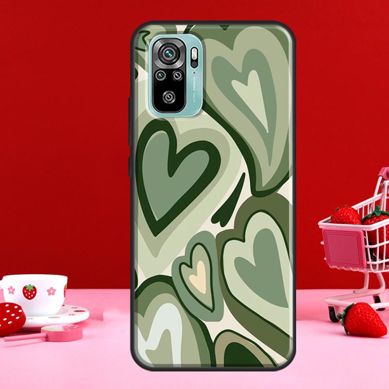 Коричневый Фиолетовые Сердца С Вихревым Узором Чехол Для Xiaomi Redmi Note 11 Pro Note 10 9 8 Pro 11S 9S 10S Чехол Для Redmi 10 9 9A 9C 9T