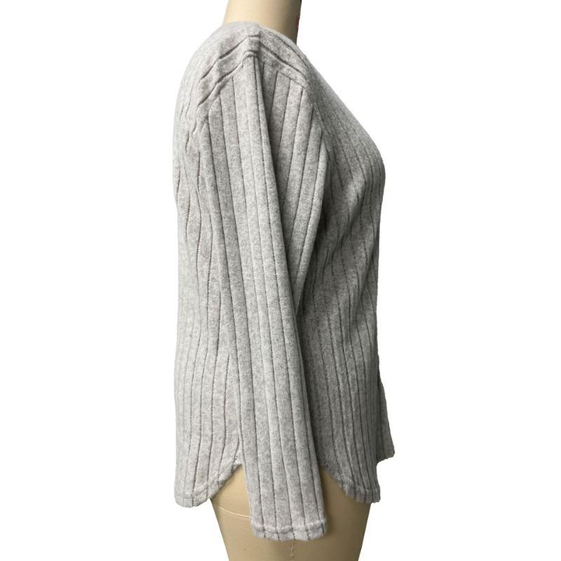 Осень-зима, свободные женские пуловеры с длинными рукавами, однотонные топы больших размеров, одежда больших размеров, вязаная футболка с v-образным вырезом