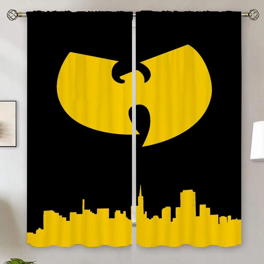 Wu T-tang Clan Elegant Room Curtains for Living Room Modern Home Decoration Blind Blackout Curtain Tiebacks Black Out Curtains