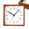KATOMOKU Muku Square Clock Walnut Wall Clock Continuous Second Hand km-37WARC Approx. 25.7cm (radio Clock)