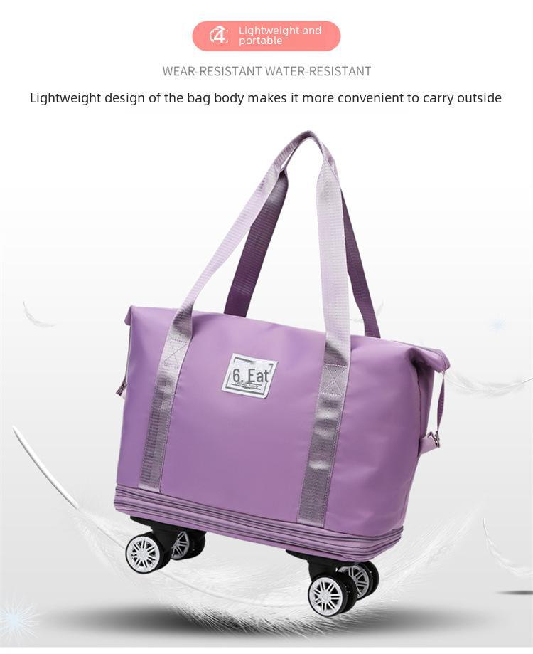 Большая вместительная сумка на колеса: Съемный шкив, сухое и мокрое разделение, 5 цветов, подходит для контролируемых перевозок.