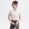 Womens Short Sleeve Yoga Top With Half Zipper Slim Fit Quick Dry Workout Shirt Gym Running Fitness
