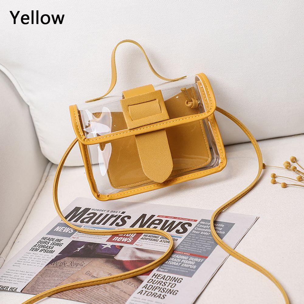 Fashion Square Jelly Candy Color Messager Bag Crossbody Handbag Shoulder Bag Clutches