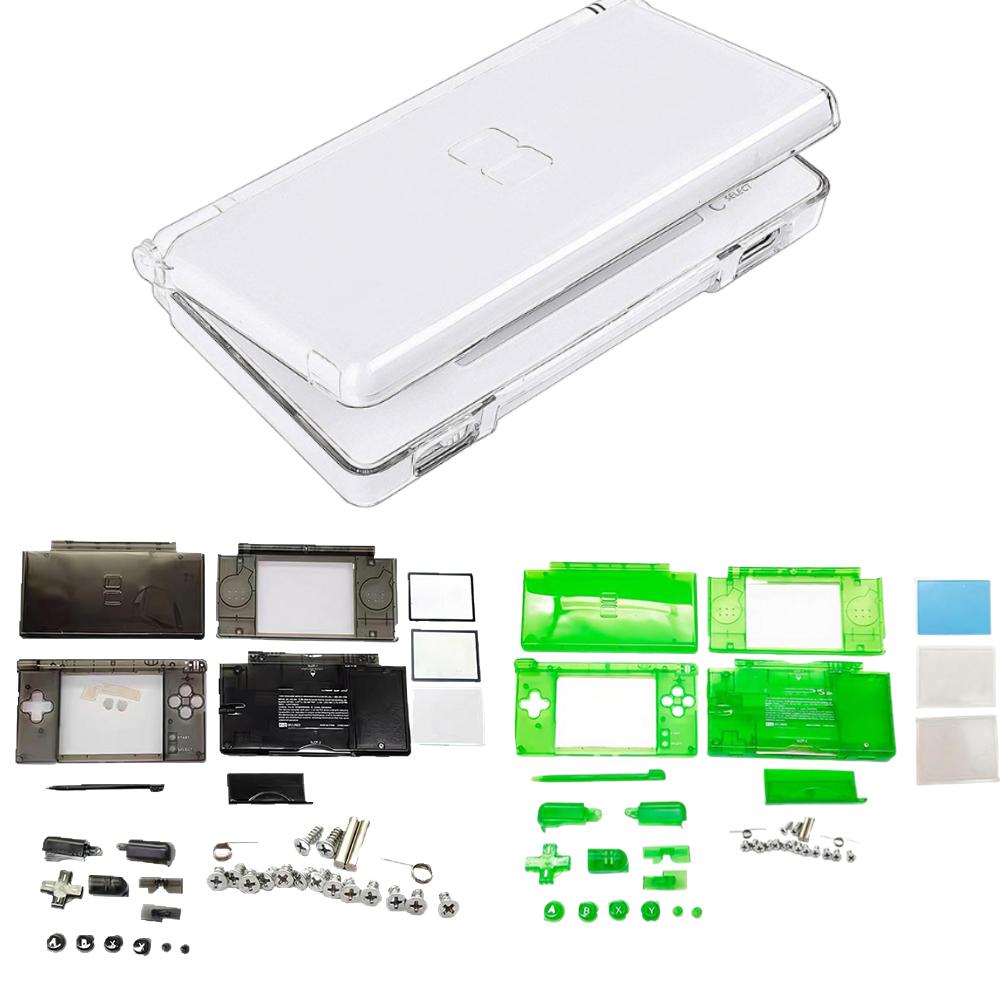 Набор корпусов для DIY-ремонта для Nintendo DS Lite, Прозрачный полный сменный корпус, Комплект кнопок, экрана, винтов для NDSL