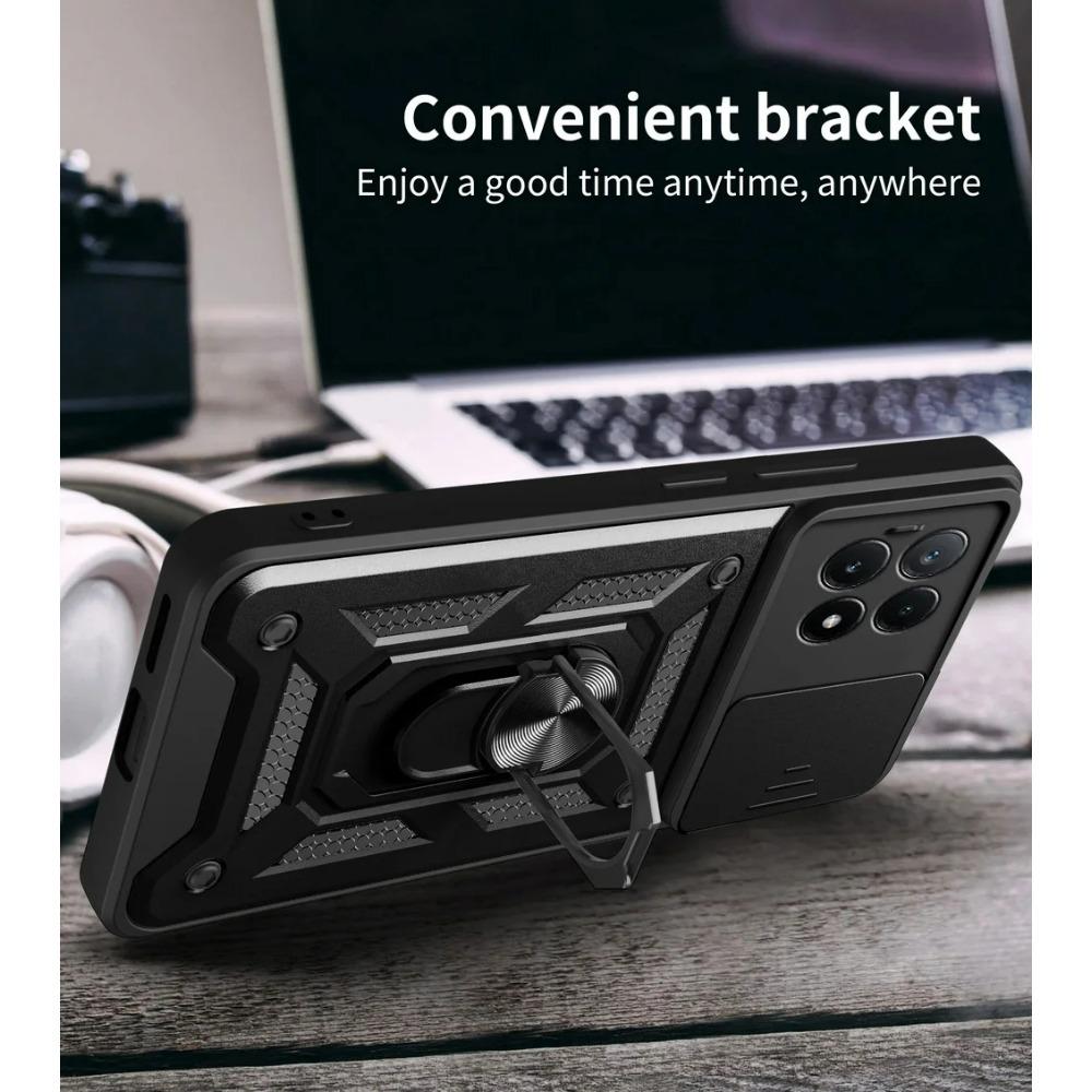 Защитный чехол для камеры POCO X6 Pro M6 Pro F5 Pro X5 Pro M5 X4 Pro X4 GT M4 Pro F3 X3 NFC POCO C65 Armor Hybrid Ring Back Cover