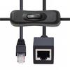 Кабель-удлинитель RJ45 304 с сигналом CAT6 8P8C STP UTP Папа-Мама LAN Ethernet Сетевой Патч 60см Выключатель Вкл/Выкл, Шнур,