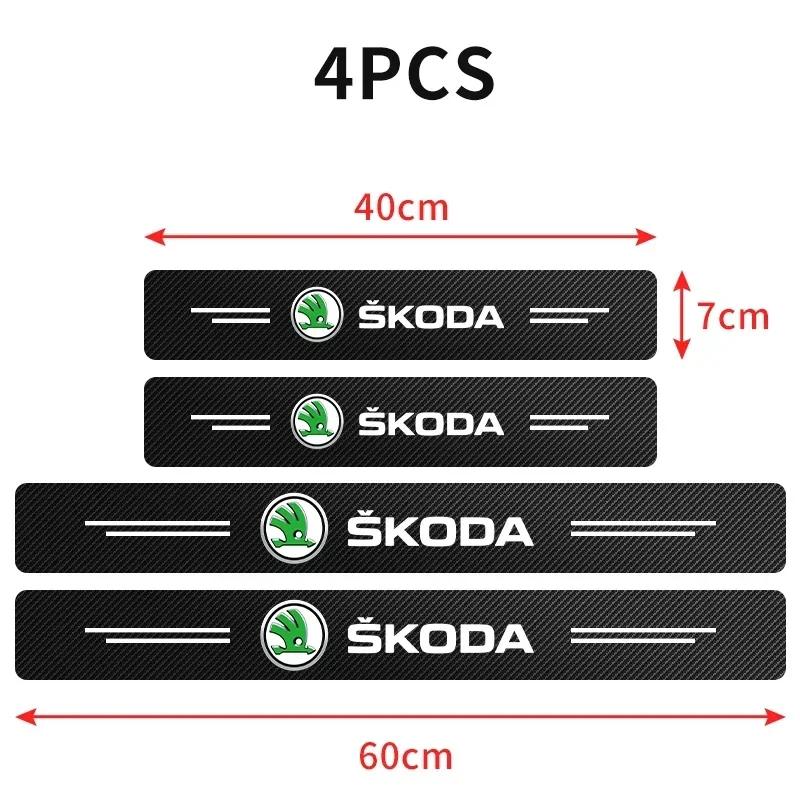 HLLQ9 Car accessories 2007-2023 for Skoda Octavia A5 A6 A7 stainless Stickers protector Door Sill Scuff Plate Threshold Welcome Pedal
