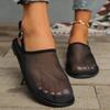 Fashion 2025 Hot Selling Solid Color High Quality Fashionable Women's Sandals Mesh Breathable Comfortable Back Strap Women's Shoes