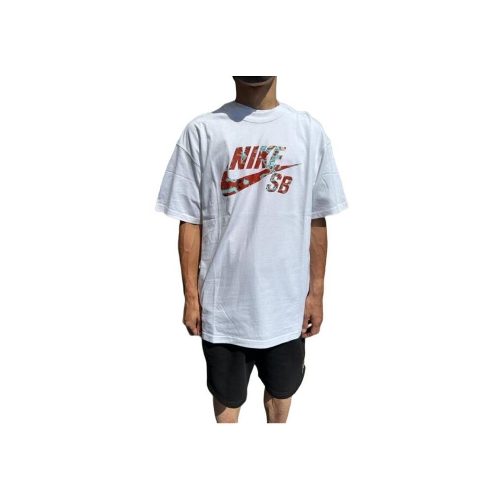 Nike Футболка свободного кроя с круглым вырезом и коротким рукавом, мужские топы белого цвета FJ1148-100