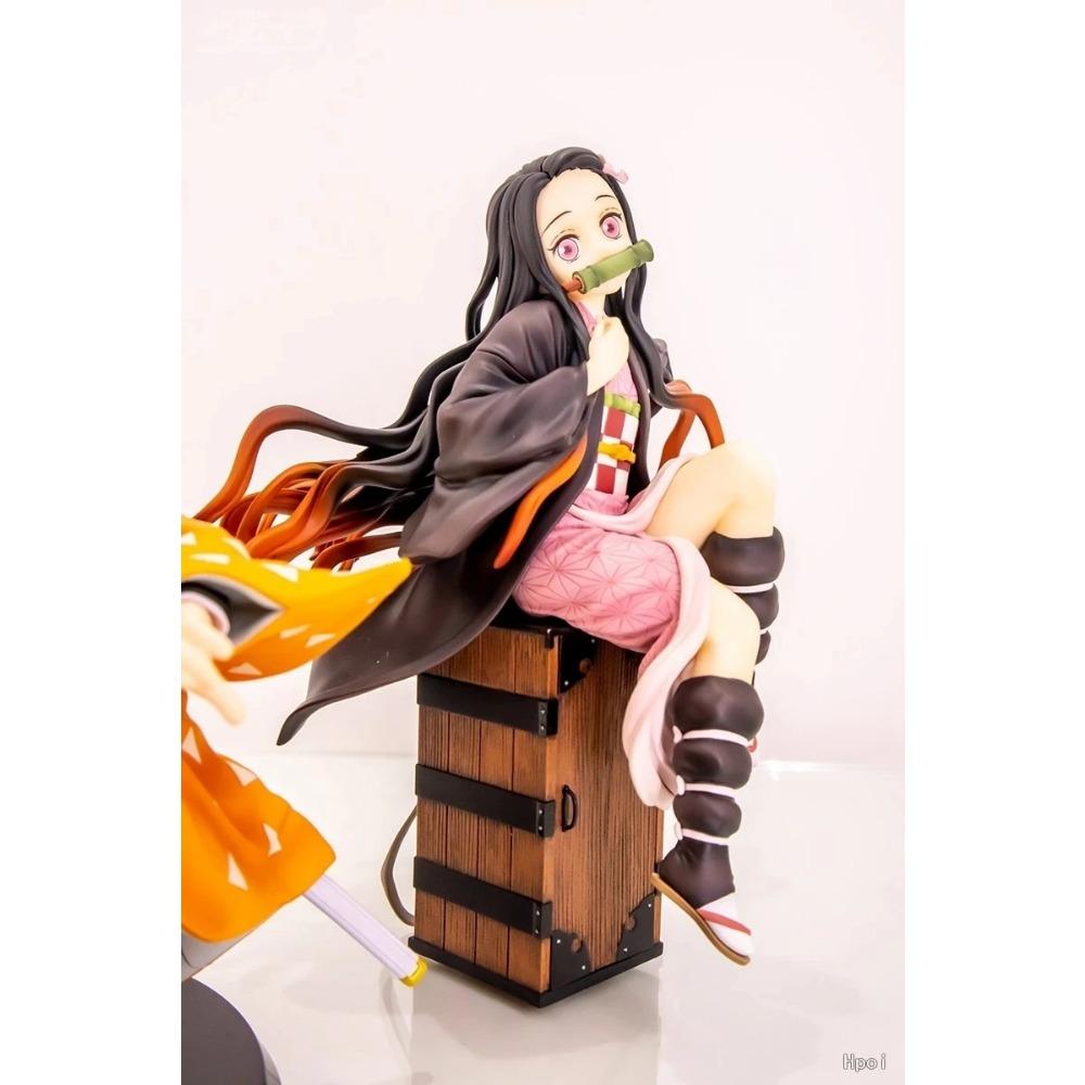 15CM Demon Slayer Kamado Nezuko Sitting Model Toy PVC Figure Toy Gift Collection Box Decoration Desktop Collection Decoration