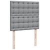 Box Spring Bed with Mattress Light Grey 80x200 cm Fabric