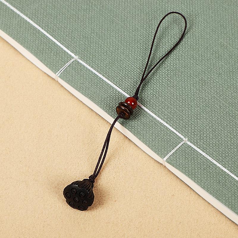 Брелок для ключей с USB-шнурком и подвеской в виде лотоса из персикового дерева для телефона и сумки - в старинном стиле, популярный для прямых трансляций