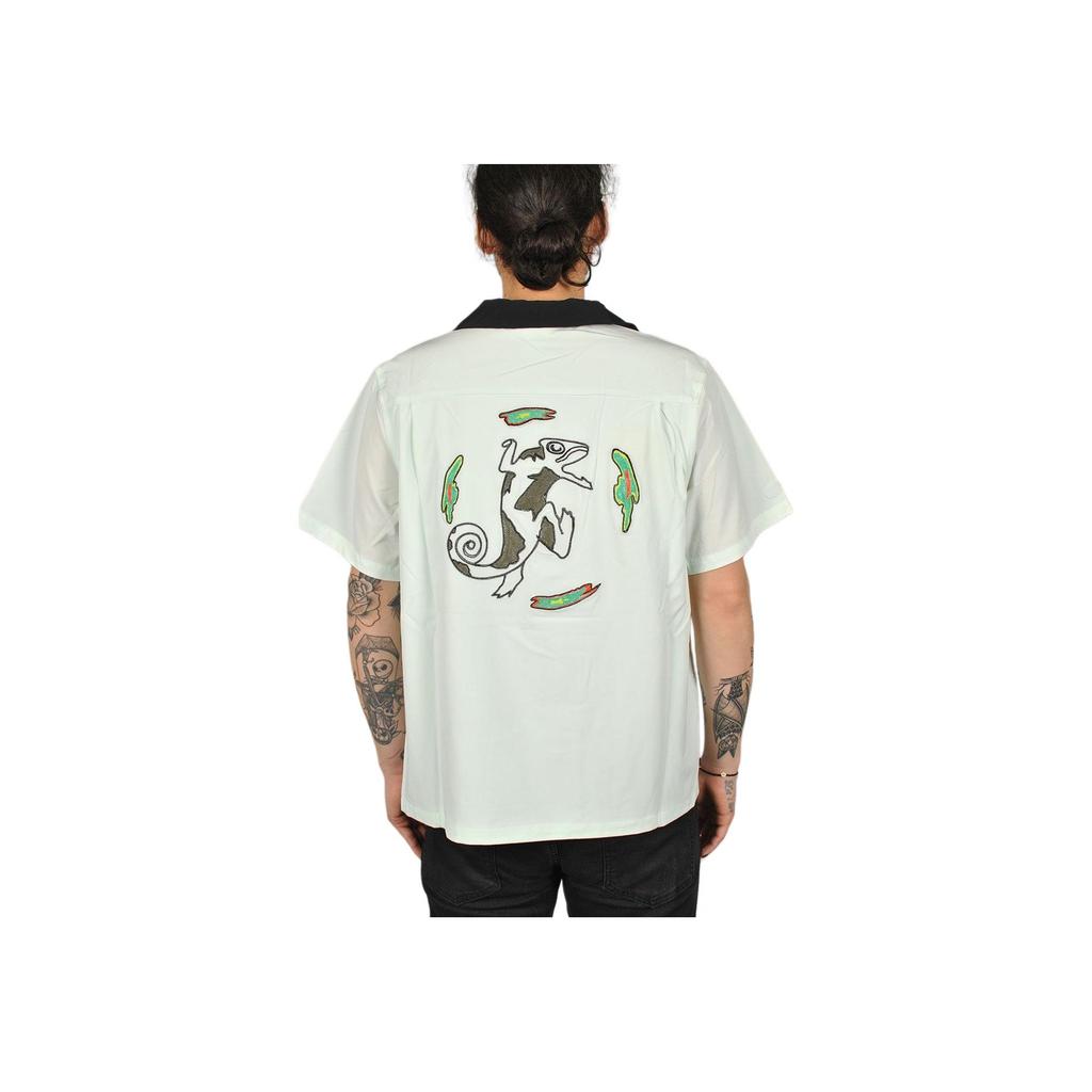 New Nike Sb Short Sleeve Button Up Skate Bowler Shirt FZ4058-394