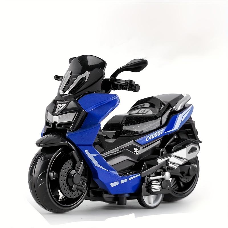 1 шт. Креативная мотоциклетная игрушка с пружинным механизмом, Реалистичный педальный мотоцикл с пружинным механизмом, Детская игрушка-украшение, Съемное заднее сиденье с подвижным