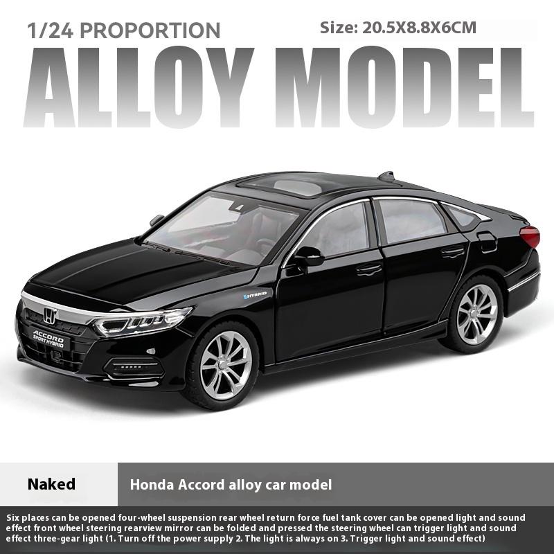 1:24 Honda Accord Limousine Sound & Light Alloy Metal Diecast Car Model Desktop Decoration Ornaments Toy Birthday Gift With Boys MG3