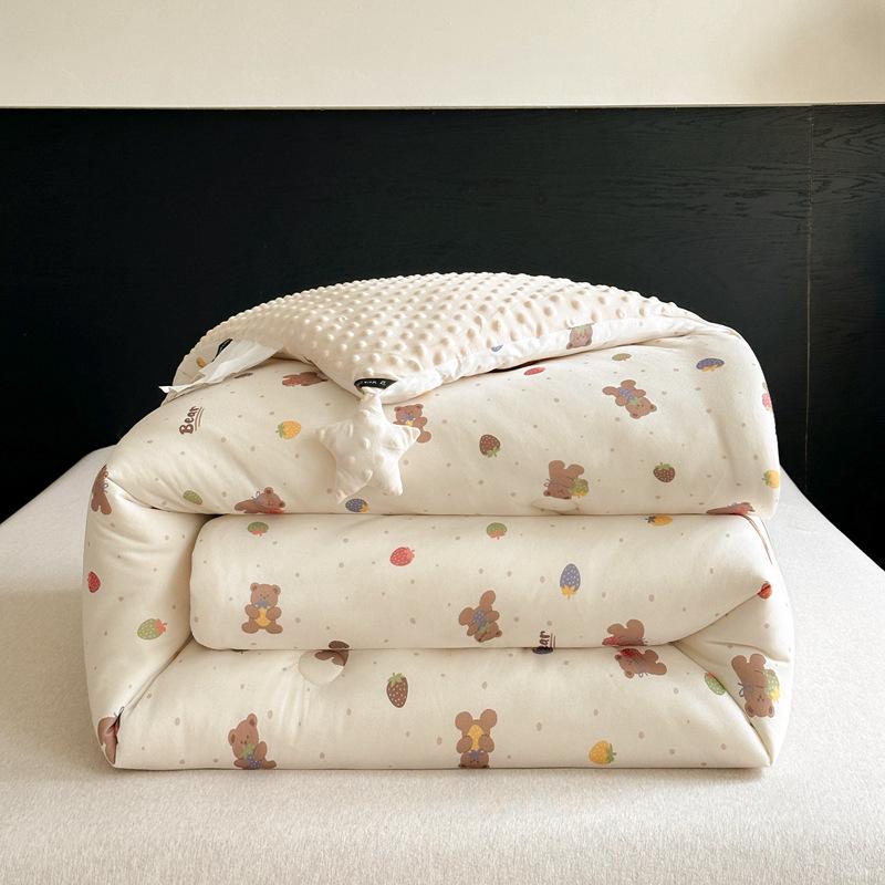 Детское вязаное одеяло для осени и зимы, толстое плюшевое, мультяшное постельное белье, одеяло, удобное, мягкое, теплое, необходимое для детской кроватки