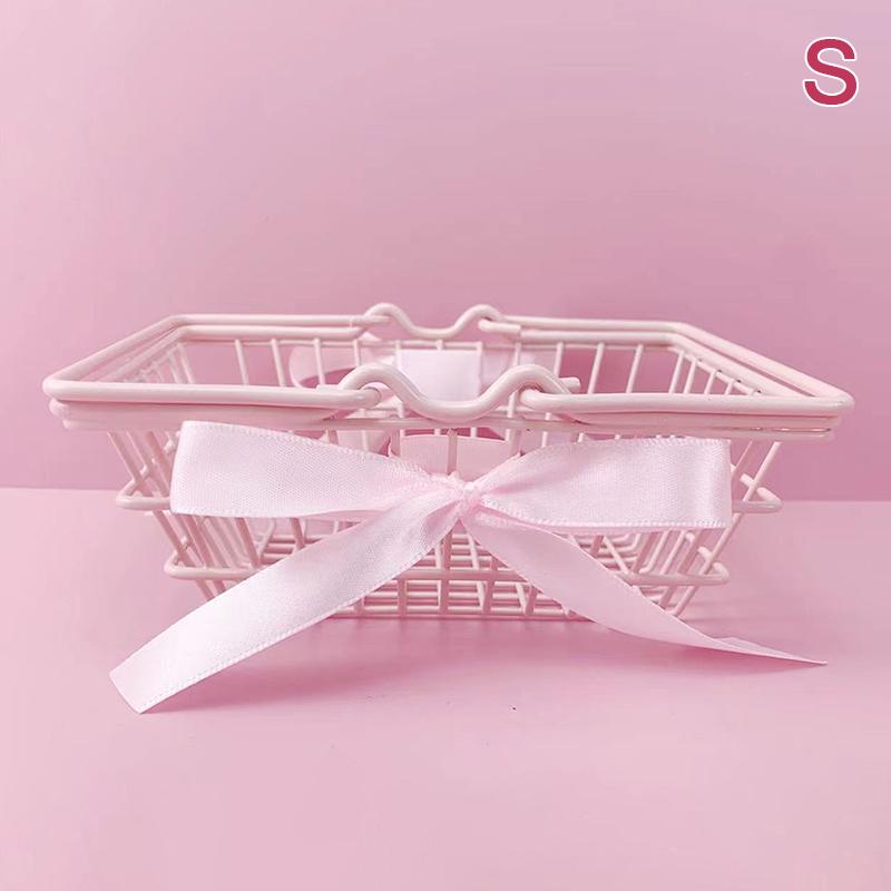 Мини-корзина для хранения, настольная отделка, косметика, хранение ювелирных изделий для девочек, организация рабочего стола в общежитии, контейнерные корзины