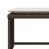 Garden Chair with Footstool Brown Poly Rattan